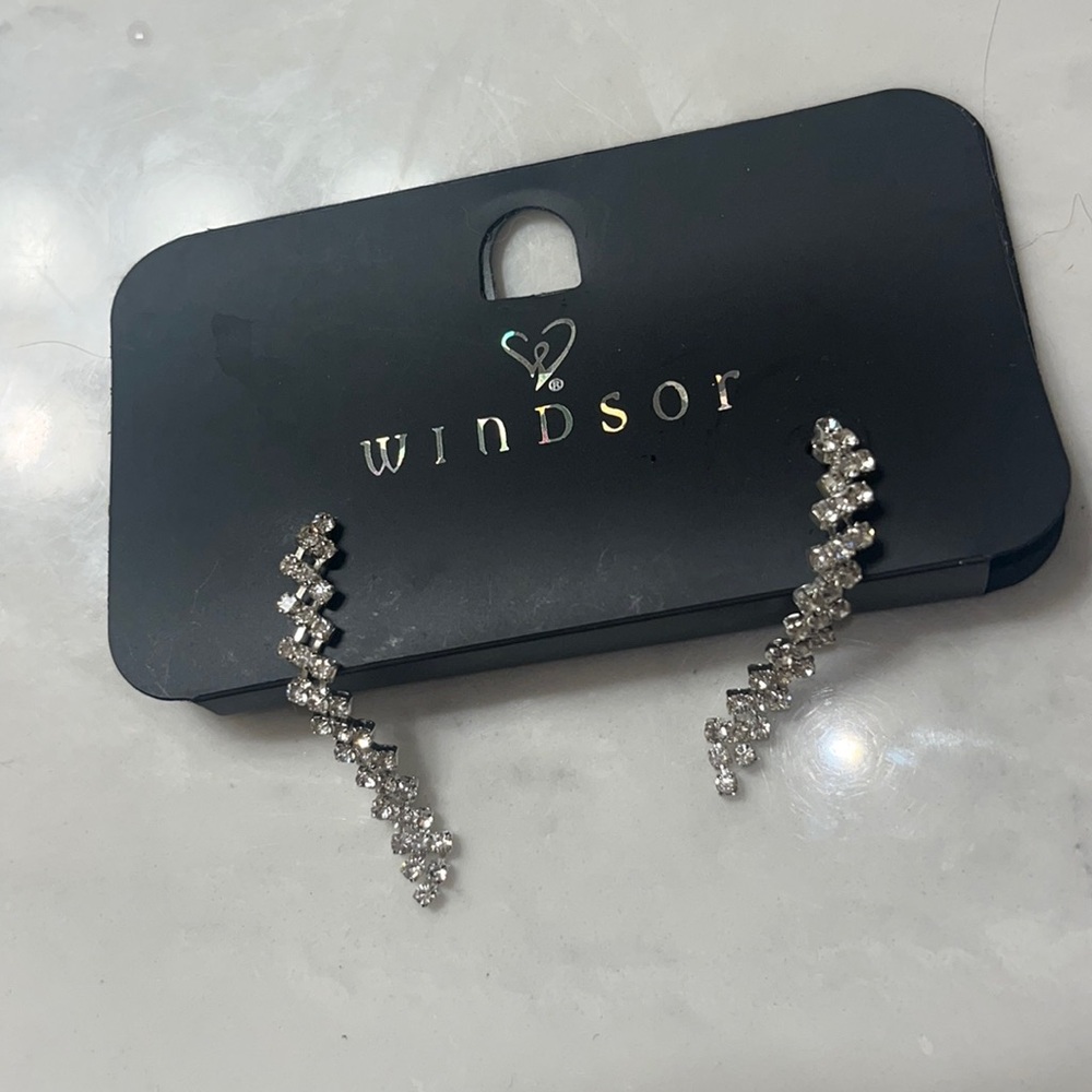 Silver dangle earrings